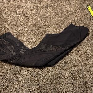 Lululemon Black Leggings with Stitch Detail